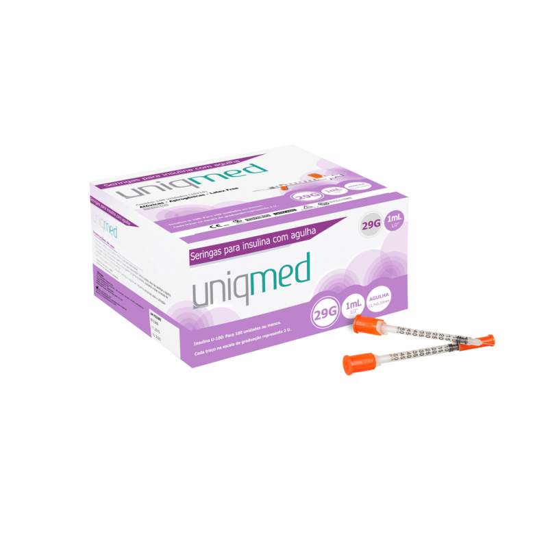 SERINGAS PARA INSULINA 1mL – 12,7x0,33mm c/100 unidades - ITAMED